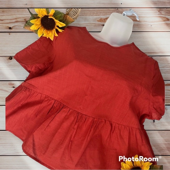 🌸3/$12,SHEIN blouse size L, new brown color - Picture 2 of 11